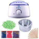 Drosselz Professional Wax Heater ,Hard Wax Warmer, Wax Machine For Women Wax Heater with Hair Removal Wax Beans(100 Grams) and 15 Pcs Wooden Chips for Hard, Strip and Paraffin Waxing Kit for Women (White)