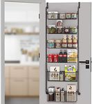 Over The Door Pantry Organizers and Storage Racks 6 Tier Pantry Door Organization for Kitchen Bedroom Bathroom Laundry Garage Over Door Can Organizer