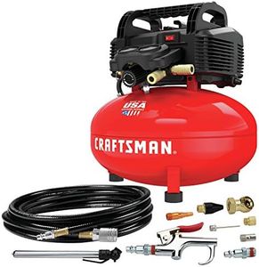 CRAFTSMAN Air Compressor, 6 Gallon, Pancake, Oil-Free with 13 Piece Accessory Kit (CMEC6150K)