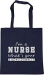 Hippowarehouse I'm a Nurse What's Your Superpower? Tote Shopping Gym Beach Bag 42cm x38cm, 10 litres