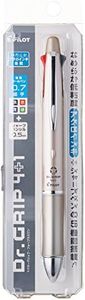 Pilot Dr. Grip 4+1, 4 Color 0.7 mm Ballpoint Multi Pen & 0.5 mm Mechanical Pencil - Champagne Gold Body (BKHDF1SFN-CG)