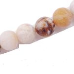 Matte gemstone beads for jewelry making, sold per bag 5 strands inside (Matte bamboo agate, 6mm)