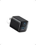 Anker USB C Charger Block, 33W 2 Port Compact Charger with Foldable Plug for iPhone 16/15, Galaxy, and More (Cable Not Included, Black)