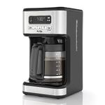 Mr. Coffee 14-Cup Programmable Coffee Maker | Extra Large Coffee Machine with Automatic Cleaning Cycle | Stainless Steel