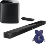 Bose Smart Ultra Dolby Atmos Soundbar Speaker, Black, Bundle Bass Module 700, Sound Bar for Home Audio Speaker TV Wireless, Bluetooth, WiFi, Alexa, Google, Voice Control + H&A HDMI Cable