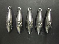 FFT PRO 2oz Plain Sea Fishing Weights Pack Of 5 FOR Mackerel Feather Cod Bass Boat Fishing (2oz x 15)