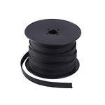 Keco 100ft – 1/2 inch Flexo PET Expandable Braided Cable Sleeve – Wire Sleeving For Audio Video and Other Home Device Cable Automotive Wire - Black