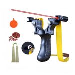 THOUGHTOSIS Hunting & Shooting Slingshots for Adults, Wrist Rocket,Laser, Spirit Level 1 Pcs/1 Thick Anti Freezing Band/ 50 Clay Balls