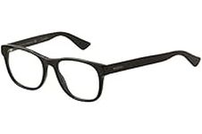 Gucci GG0004ON 001 Black Square Full-Rim Men's Eyeglasses, Black, Black