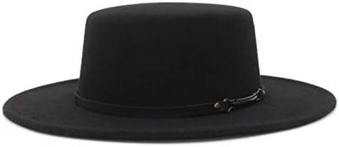 EOZY Women Men Classic Felt Fedora Hat Wide Brim Flat Top Jazz Panama Hat Casual Party Church Hat