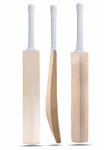 VB Sports Plain Kashmir Willow Cricket Bat, Full Size, Suitable for Hard Tennis Ball, All-Round Style, Short Handle, Pack of 1, Large