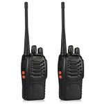 KIDDIVILLA Original Branded Rechargeable Long Range Kids Walkie Talkie 16 Channels Two Way Radio (1 Pairs), Black (Line of Sight: 1-2 Kms)