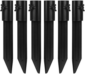 IMPRESA [6 Pack] Outdoor Light Stakes for Tiki Torch St& - 10 3/4" Stakes for Outdoor Lights - Metal Ground Spike Replacement Stakes for Solar Lights & Live Flame Torches - Garden Stakes for Lights