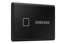 Samsung T7 Touch Portable SSD - 500 GB - USB 3.2 Gen.2 External SSD Metallic Black (MU-PC500K/WW)