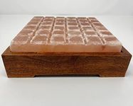 Josan Brothers Natural Healing Max Positive Energy Harmony and Purification Himalayan Rock Salt Detox Lamp for Hand and Foot Relaxation with a Wooden Base (Foot Detox Square Shape)
