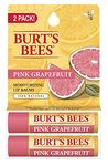 Burt's Bees Lip Balm, Pink Grapefruit, 2 Count