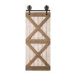 Glitzhome Rustic Wooden 3FT Barn Door Hardware Wall Decor Farmhouse Home Decor