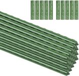 Garden Plant Stakes, Green Plant Support Sticks, Garden Plants Sticks, 20PCS Plants Growing Sticks with Connector, Garden Canes Vine Support Stakes for vegetables, plants, shrubs and small trees