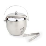 Car-O-Bar Mirror Finish Stainless Steel Ice Bucket with Tong - 1500 ml | Ice Bucket for Bar & Home | Premium Design Ice Bucket| Bar Accessory
