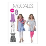 McCall's Patterns M6275 Girls'/Girls' Plus Dresses, Scarf and Leggings, Size Girl [(7-8) (10-12) (14)]