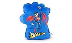 Play by Play Unisex Kid's Plush Boxing Gloves-DC Comics Characters, Batman, Joker-1 Piece Right-Handed (Superman) Sign, Colourful, Estándar