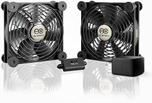 AC Infinity MULTIFAN S7-P, Quiet Dual 120mm AC-Powered Fan with Speed Control, UL-Certified for Receiver DVR PlayStation Xbox Component Cooling