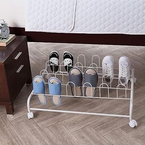 DormCo Suprima Underbed Shoe Holder with Wheels - White
