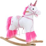 Spielwerk® Rocking Animal Plush Swing For Children Kids & Babies | Rocking Toy Chair With Musical Sounds | Balance Training Seat Belt Soft and Cute for Boys and Girls | Unicorn with Saddle