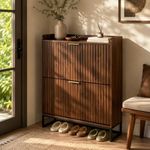 VINGLI Fluted Shoe Cabinet Storage