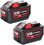 12000mAh Replacement for Milwaukee M18 Battery Replacement for 18V 12.0 Ah Lithium-Ion High Output Battery 48-11-1865 48-11-1862 48-11-1820,Compatible with 18 Volt Power Tools and Chargers 2Pack