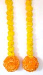 PRAHLL TORAN for Door/Door Side Hanging /Wall Decor /Backdrop Decor / Event Decor of Artificial Marigold Flowers (GENDA Flower,Set of 2)(Balls of 5 INCH in Each Plus String) (Yellow Orange, 30)