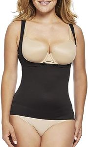 Naomi & Nicole womens Naomi and Nicole Women's Unbelievable Comfort Step in Torsette Shapewear, Black, Large Camisole, Black, Large US