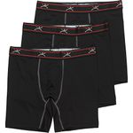 Terramar Men's Standard Silkskins TXO 6" Boxer Briefs, Black, Small / 28-30 Inches