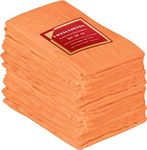 Utopia Kitchen [12 Pack Flour Sack Tea Towels, 28" x 28" Ring Spun 100% Cotton Dish Cloths - Machine Washable - for Cleaning & Drying - Orange