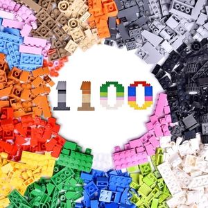 FUN LITTLE TOYS 1100 PCs Building Bricks in 17 Popular Colors and 147 Mixed Shapes, Classic Creative Building Blocks Compatible with All Major Brands, Bulk Basic Bricks Toys, Birthday Gift for Kids