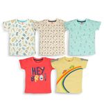 LuvLap Regular Fit H/S Boys T-Shirt (904385_Multicolor-1 6 to 12 Months)