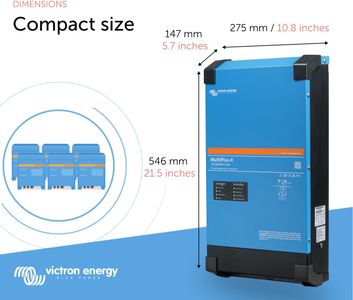 Victron Energy MultiPlus-II 3000VA Pure Sine Inverter Charger, 12V 230V, PowerAssist