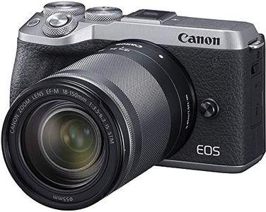 Canon Mirrorless Camera [EOS M6 Mark II] for Vlogging + EF-M 18-150mm Lens + EVF Kit|CMOS (APS-C) Sensor| Dual Pixel CMOS Auto Focus| Wi-Fi |Bluetooth| 4K Video, Silver