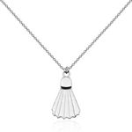 BNQL Baseball Volleyball Tennis Badminton Pendant Necklace Gifts for Baseball Volleyball Tennis Badminton Lover Sport Jewelry (badminton necklac)