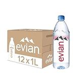 Evian Natural Mineral Water, 12 x 1