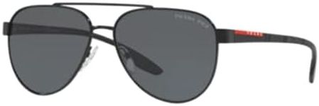 Prada Linea Rossa Men's 0PS 54TS Black Rubber/Dark Grey Polarized One Size