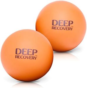 Deep Recovery Sport Myofascial Release Balls (Set of 2) - Extra Firm Lacrosse Ball Massage Ball Therapy - Deep Tissue Massage Balls for Feet, Back, Neck, Legs, Arms - Trigger Point Balls, Yoga Balls