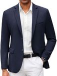 COOFANDY Men's Blazer Casual Sport Coats Slim Fit Lightweight Two Button Suit Jacket Navy Blue