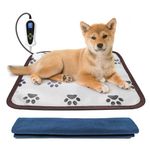 Bestio Pet Heating Pad,Medium 18x18 in for Dog Heating Pad,Waterproof Thermostat Cat Heating Pad with Removable Cover for Puppies Kittens Dog