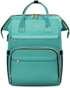 LOVEVOOK Laptop Backpack for Women,18 Inch Professional Womens Travel Backpack Purse Computer Laptop Bag Nurse Teacher Backpack,Waterproof College Work Bags Carry on Back Pack with USB Port,Mint Green