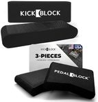 KickBlock Bass Drum Anchor + PedalBlock Bundle – Bass Drum Stopper & 2 Piece Pedal Stabilizers for Drum Set – Ultra-Grip Velcro, Lightweight, Shock-Absorbing Foam – Stage Black