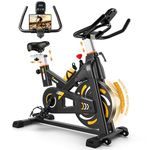 Exercise Bike, RIKSION Magnetic Resistance Stationary Bike for Home Whisper Quiet, Indoor Cycling Bike with Heavy Sturdy Frame, Adjustable Tension and Transport Wheels