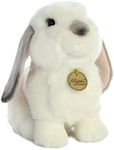 Aurora World Miyoni White Plush Lop Eared Rabbit with Gray Ears, Large