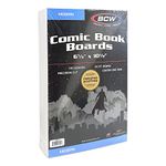 BCW Modern Comic Backing Boards - Pack of 100 | Certified Acid-Free, Lab Tested for Archival Quality and Protection Comic Book Boards | Ideal for Comic Book Storage and Preservation