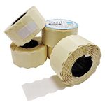 Swift 26 x 12 mm Price Gun Labels White 5 Rolls 5,000 Stickers CT4 Wavy Edge Pricemarking Tags Fits Many Pricing Labellers